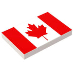 LEGO Canada flag tile made by B3 Customs, features red and white maple leaf design on a 2x3 LEGO brick.
