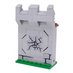 Breakable LEGO castle wall from B3 Customs' custom castle modular building set, featuring detailed brickwork and medieval design.