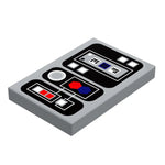 Custom LEGO Star Wars control panel by B3 Customs, featuring a 2x3 tile design with detailed space-themed controls.