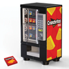 LEGO model of a Crunchitos snack minifig vending machine by B3 Customs with Doritos snack details.