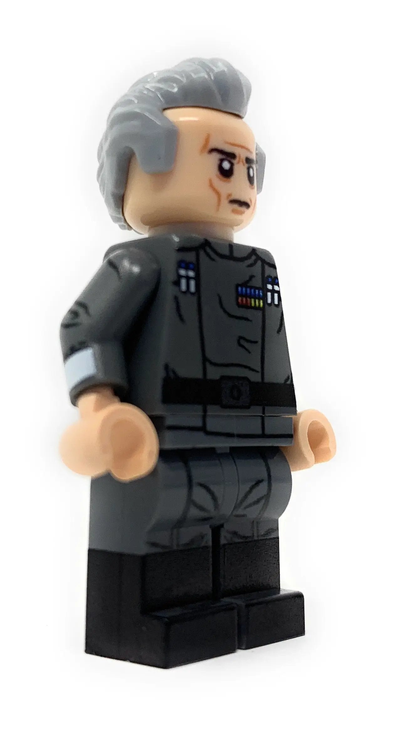 Custom Grand Moff Tarkin LEGO minifigure by B3 Customs, featuring detailed Star Wars character with LEGO parts.