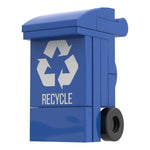 Custom LEGO-themed recycle bin by B3 Customs, featuring vibrant LEGO brick design and sturdy trash can construction.