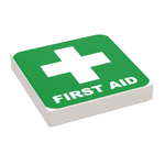 B3 Customs printed LEGO 2x2 tile featuring a first aid / medical symbol for LEGO building and medical-themed displays.