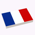 Custom LEGO French flag tile by B3 Customs, featuring blue, white, and red stripes on a 2x3 tile.