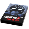 Custom LEGO Friday the 13th Part VI Jason Builds movie tile cover, 2x3 tile featuring Jason Voorhees from the horror film series.