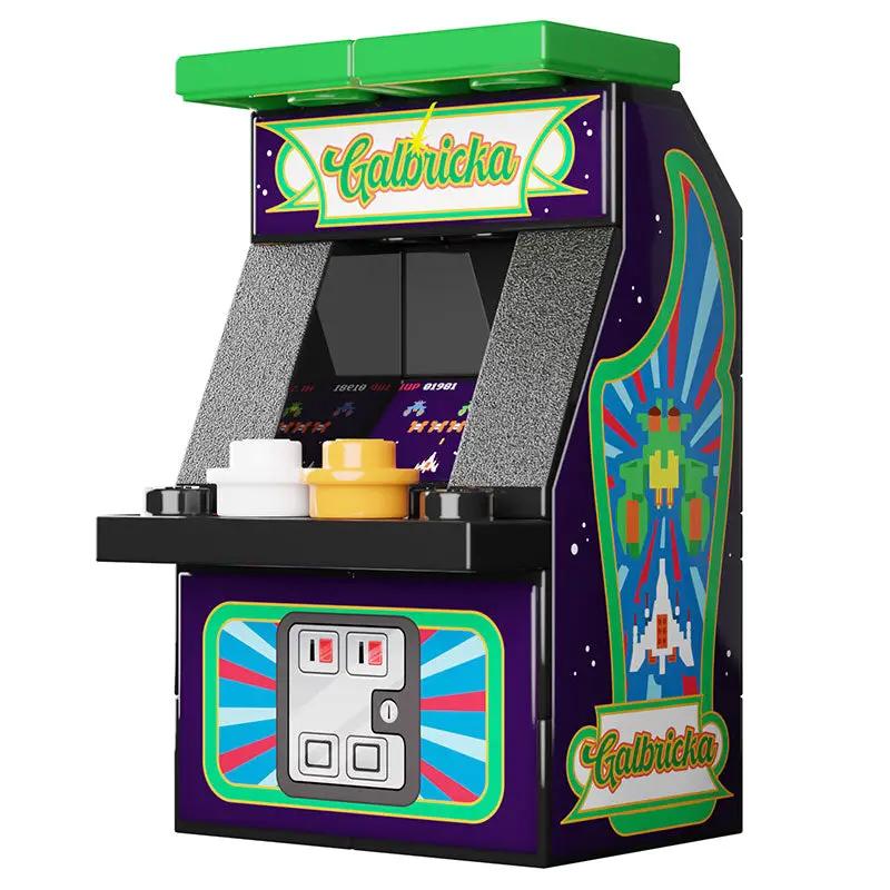 Custom LEGO Galbricka arcade machine by B3 Customs, featuring intricate brick design and classic arcade cabinet details.