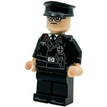 German WW2 Panzer tank commander minifigure by B3 Customs, detailed military figure with uniform and accessories, front view.