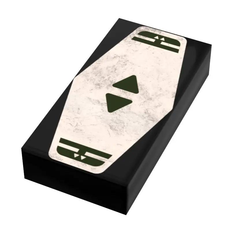 Green 2 Sabacc card tile made with LEGO parts from B3 Customs, designed for Star Wars-themed custom gaming accessories.