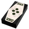 Green 4 Sabacc card tile made with LEGO parts by B3 Customs, designed for Star Wars-themed custom gaming accessories.