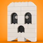 LEGO Halloween Ghost figure from B3 Customs set, featuring a spooky ghost made with LEGO bricks and parts.