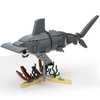 White LEGO hammerhead shark building set by B3 Customs featuring detailed shark-shaped construction with LEGO bricks.