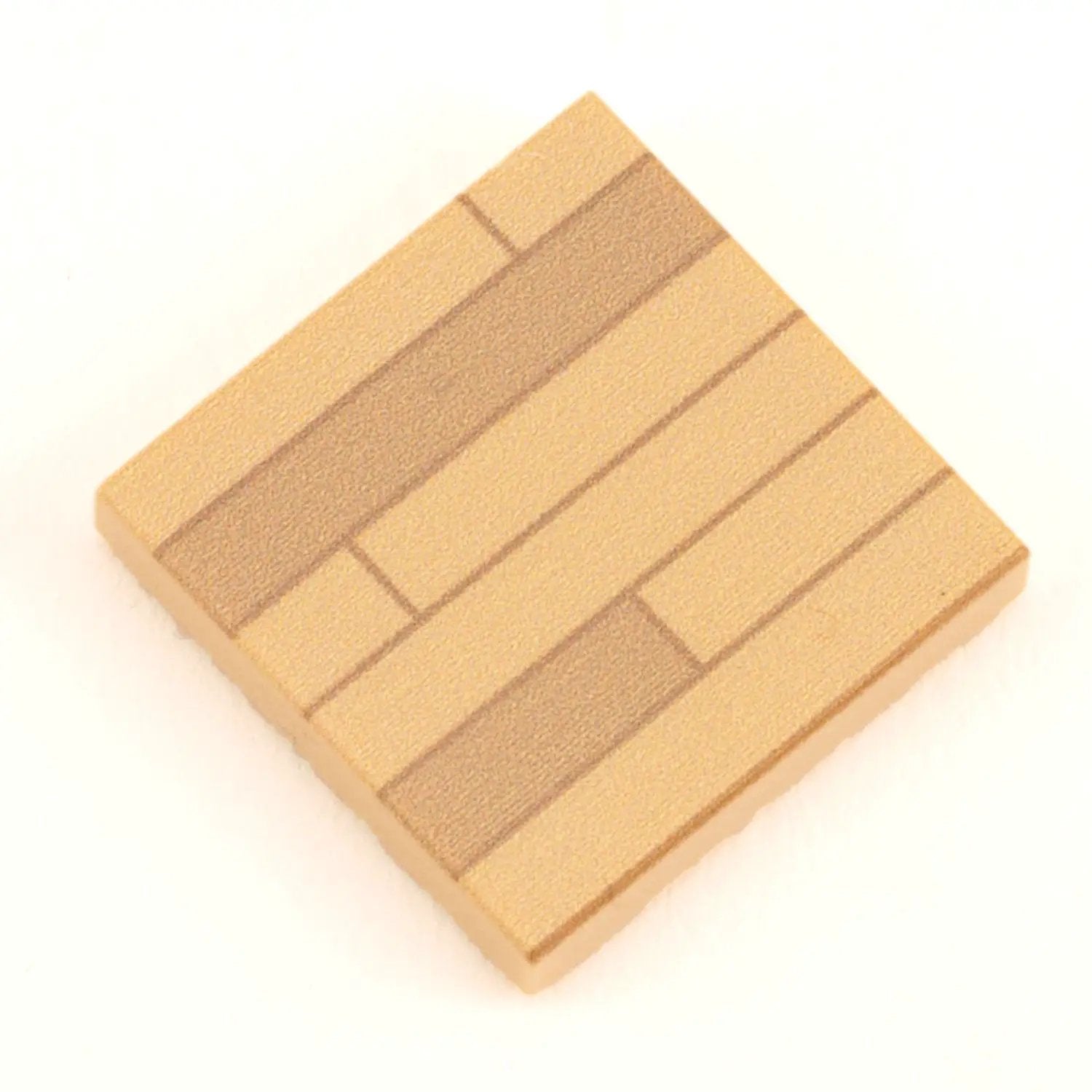 Light hardwood flooring tiles for basketball courts made with LEGO bricks by B3 Customs, featuring detailed LEGO brick design.