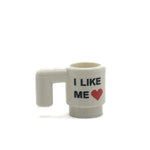 B3 Customs I Like ME Heart Mug for Minifigs from Deadpool 3, featuring a red heart design on a ceramic mug.