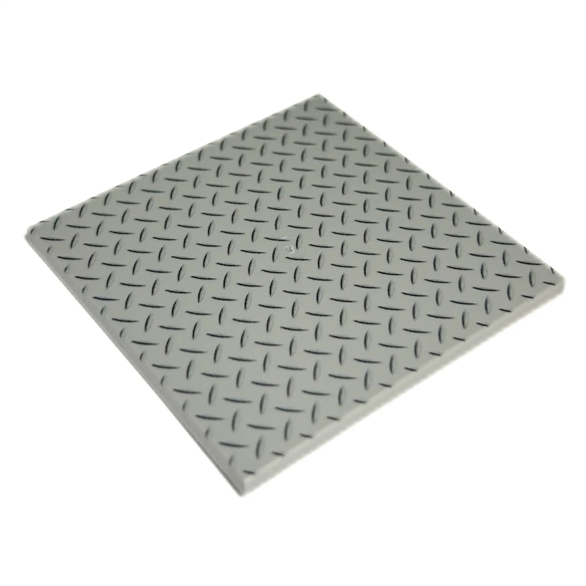 B3 Customs industrial metal flooring 6x6 tiles made with LEGO parts, showing a pack of 10 tiles with gray and metallic LEGO bricks