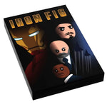 Custom Lego Iron Man movie cover tile by B3 Customs featuring a detailed Iron Man figure in a 2x3 tile design.