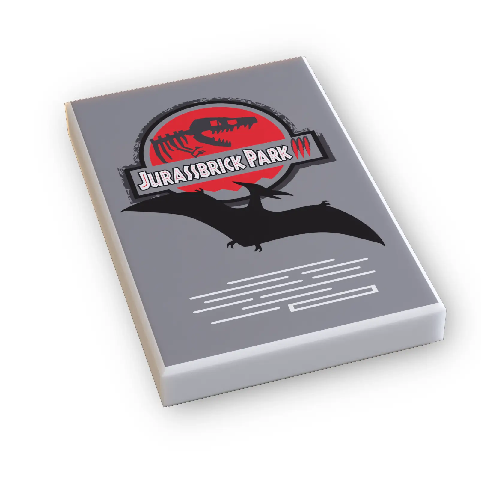 Jurassbrick Park 3 movie cover tile from B3 Customs featuring a detailed Jurassic Park-themed design.
