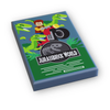 Custom LEGO Jurassic World movie cover tile by B3 Customs, featuring detailed dinosaur and jungle scene on a 2x3 LEGO tile.