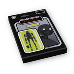 Custom LEGO K-2SO vintage action figure tile by B3 Customs, featuring detailed design on a 2x3 LEGO tile.
