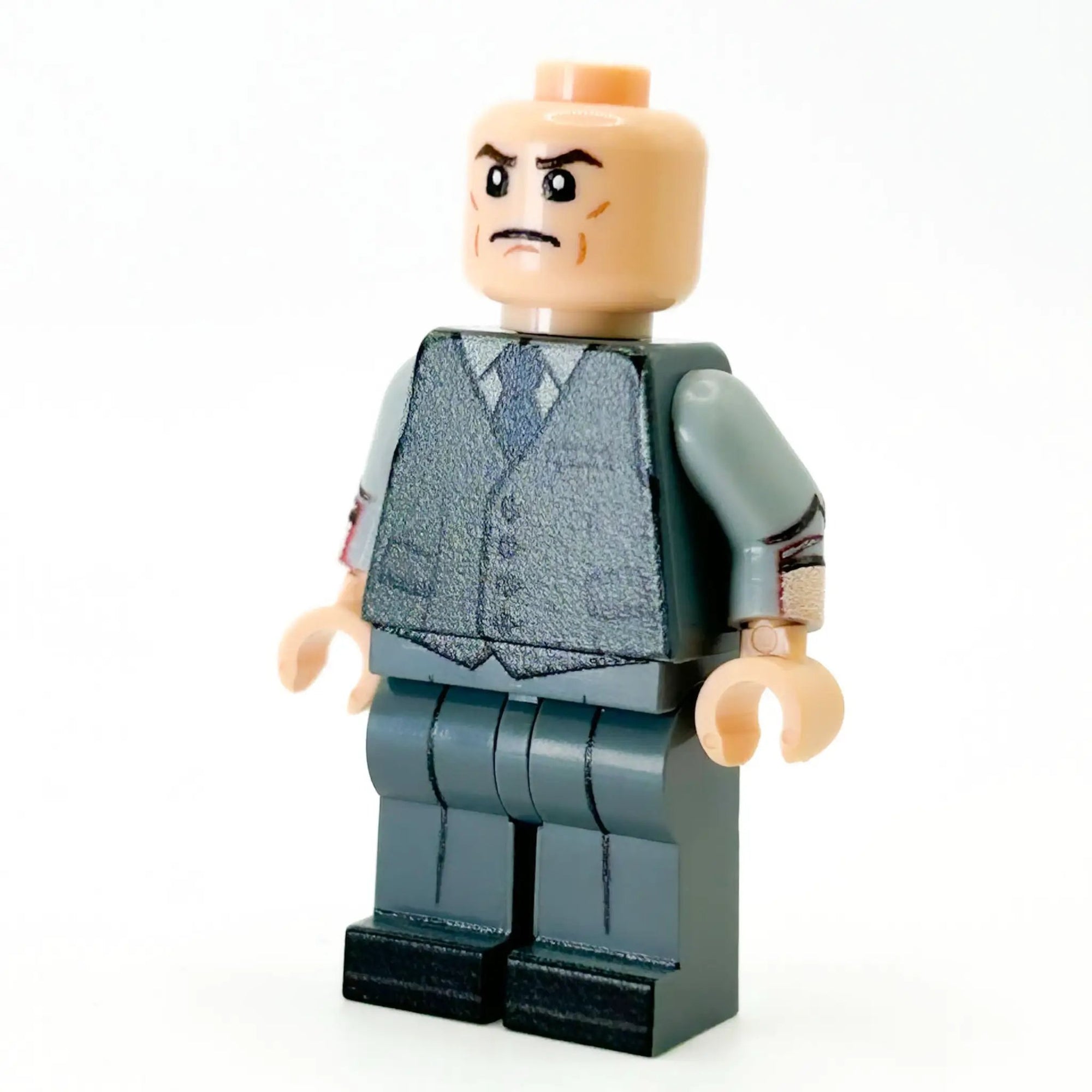 Custom LEGO LEX Luthor minifig from B3 Customs featuring a detailed minifigure with signature costume and accessories.