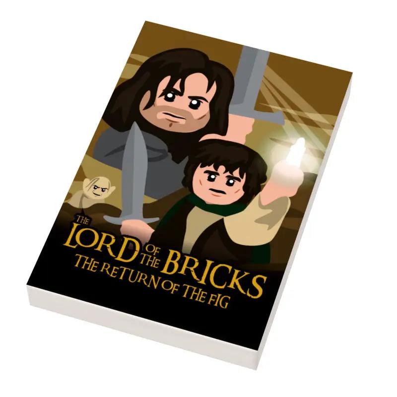Custom LEGO Return of the King movie cover tile from Lord of the Rings by B3 Customs, featuring detailed brick art.