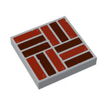 Custom LEGO brick-style tile flooring by B3 Customs, featuring a 2x2 brick pattern in vibrant colors and realistic brick detail.