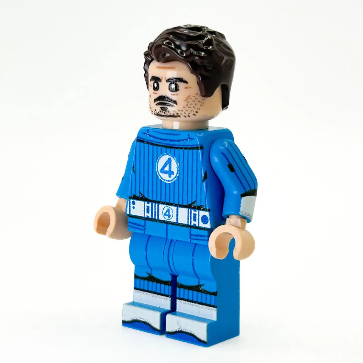 MR. FANPLASTIC LEGO figure by B3 Customs, featuring detailed custom design with LEGO parts and vibrant colors visible in the image.