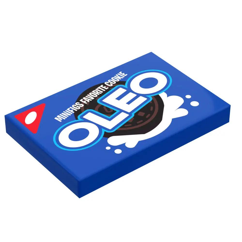 Custom LEGO Oreo cookies pack by B3 Customs, featuring two 3-tile LEGO-designed cookie sets on a white background.