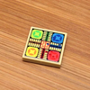 Custom printed Parcheesi game tile by B3 Customs, featuring a colorful 2x2 tile design for board game decoration.