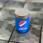 B3 Customs Pieces soda can with colorful design, close-up view showing the brand logo and vibrant artwork on the aluminum surface.