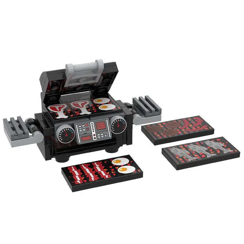 LEGO Pitmaster BBQ Grill made by B3 Customs, detailed LEGO construction of a miniature barbecue grill for display or play.