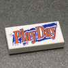 Custom printed 1x2 tile featuring Play Day design by B3 Customs, showcasing vibrant colors and detailed artwork.