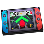 B3 Customs Pretendo handheld gaming console with custom LEGO Nintendo Switch tile in vibrant colors.