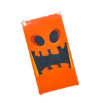 Pumpking Jack O' Lantern Halloween LEGO window decoration by B3 Customs, featuring a custom 4x6 glass design with pumpkin face.