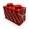 Red B3 Customs Fidget Brick with textured surface, compact handheld design, and vibrant red color for stress relief and focus.
