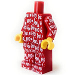 LEGO minifigure body featuring Santa HO HO HO Christmas PJs by B3 Customs, detailed with festive red and white holiday pajamas.