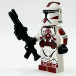 Security Clone Trooper Phase 1 minifigure by B3 Customs, detailed LEGO-style LEGO minifig with white armor and helmet.