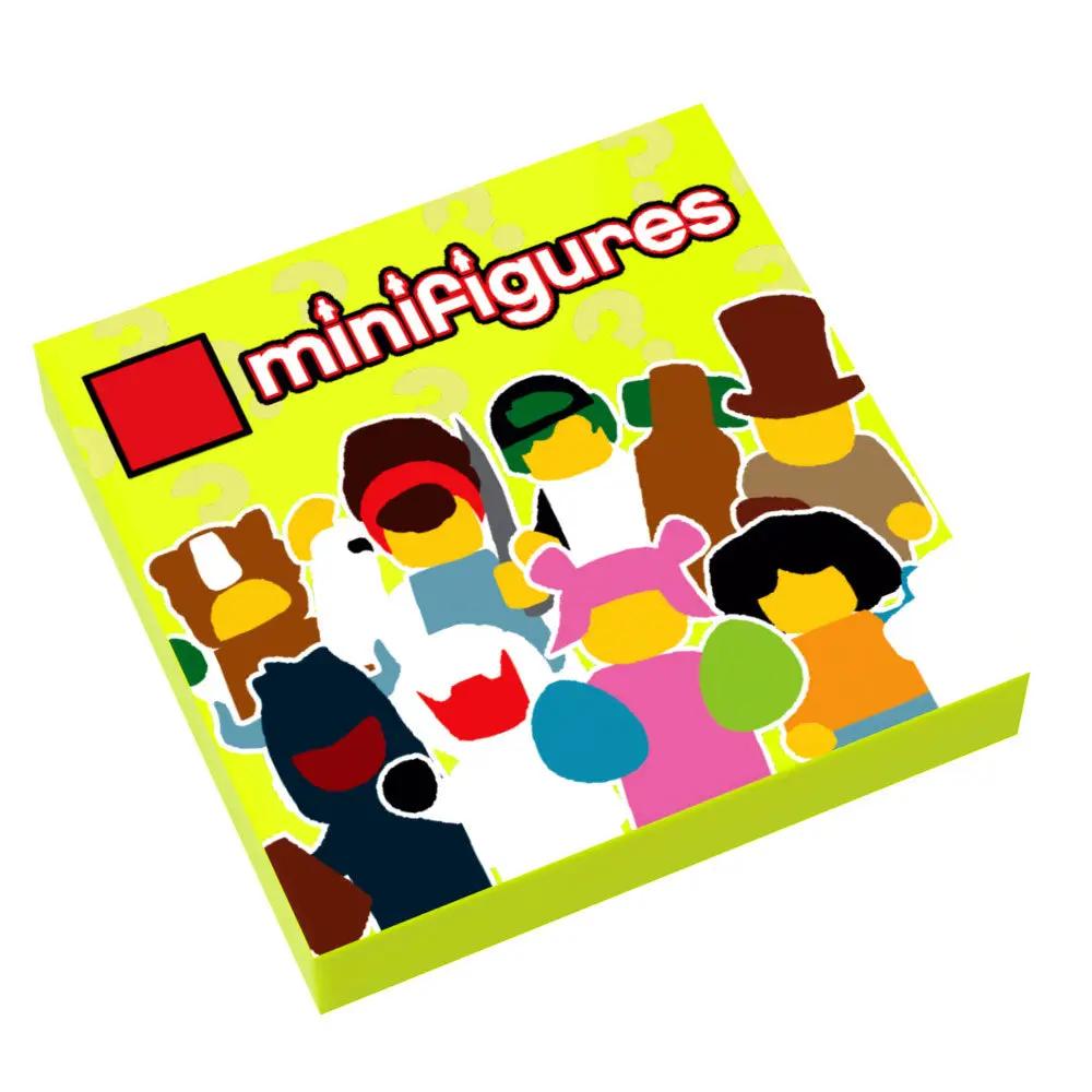 Custom Series 27 CMF LEGO minifig pack with printed 2x2 tiles by B3 Customs, featuring detailed custom LEGO minifigure accessories.