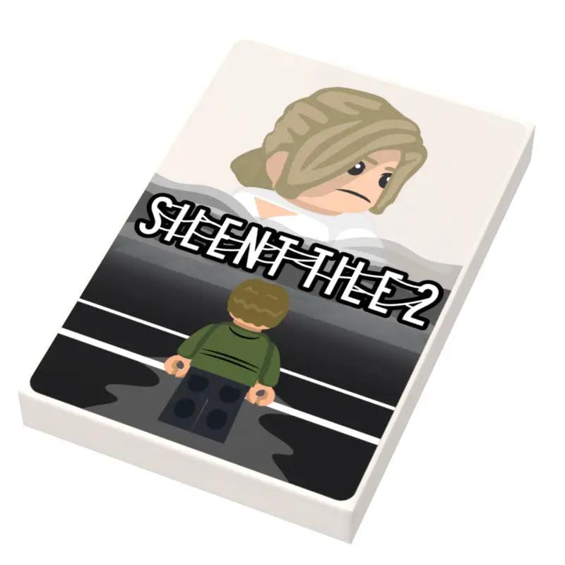 Custom LEGO Silent Hill 2 video game cover tile by B3 Customs, featuring detailed artwork on a 2x3 tile for gaming decor.