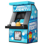 Custom LEGO snowball fight arcade game by B3 Customs featuring colorful brick design and retro arcade style.