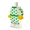 B3 Customs St. Patrick's Day PJs Minifig body with festive green pajamas and leprechaun hat, detailed LEGO minifigure torso.