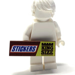 King Size Candy Stickers by B3 Customs, printed 1x3 tile with colorful candy designs on a white background.