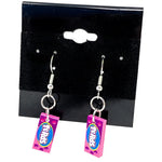 Colorful Terds Candy earrings crafted from LEGO bricks by B3 Customs, featuring playful, brick-built candy-shaped jewelry.