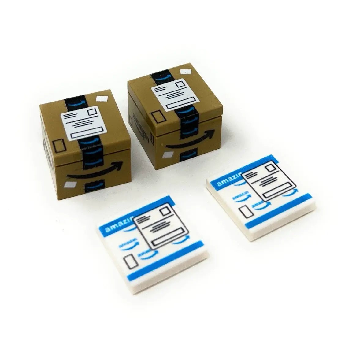 LEGO-themed shipping boxes pack by B3 Customs featuring colorful, custom-designed boxes made with LEGO parts for packaging.