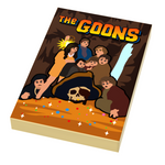 Custom LEGO Goonies movie cover tile by B3 Customs, featuring detailed artwork from the classic film.
