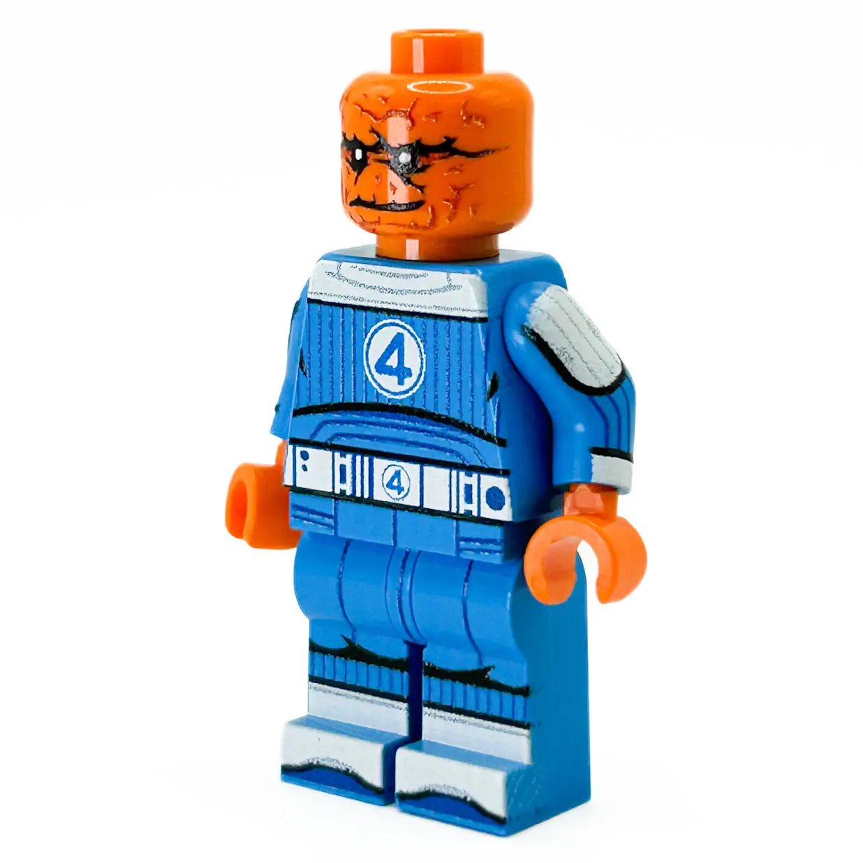 LEGO-style custom figure of The Rock by B3 Customs made with FanPlastic parts, featuring detailed construction and expressive features.