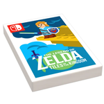 Custom LEGO tiles depicting The Legend of Zelda: Tears of the Kingdom video game cover, crafted by B3 Customs.
