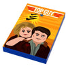 LEGO Top Gun movie cover tile featuring fighter jet and pilot, created by B3 Customs, designed for display or collection.