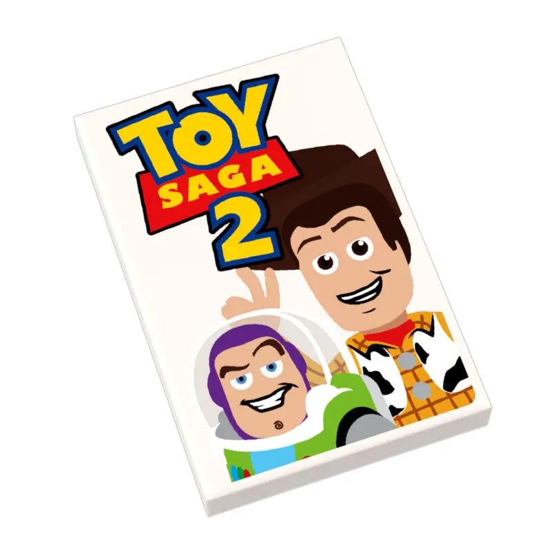 Custom LEGO Toy Story 2 movie cover tile by B3 Customs, featuring characters from Toy Story 2 on a 2x3 LEGO tile.
