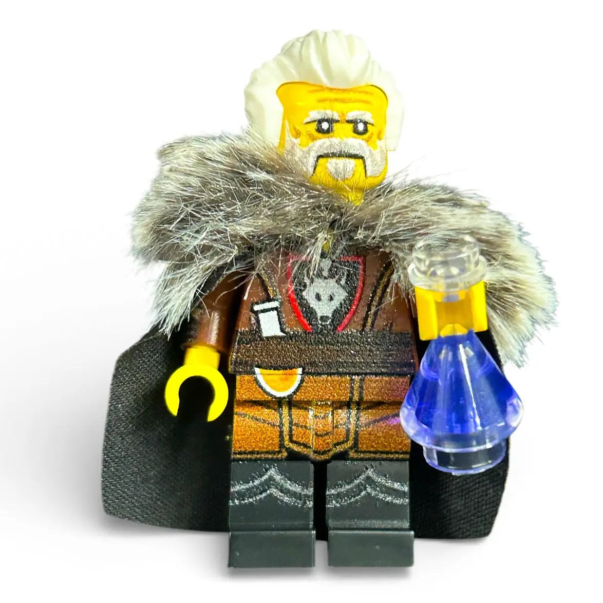 B3 Customs Wolfpack Alchemist Minifig with detailed armor and mystical accessories, displayed on a plain background.
