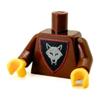 LEGO Wolfpack Castle Torso by B3 Customs featuring detailed wolf design on LEGO-compatible building block torso piece